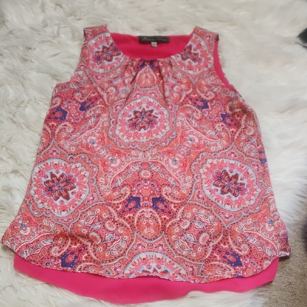 Rose & Olive Paisley Top- XS